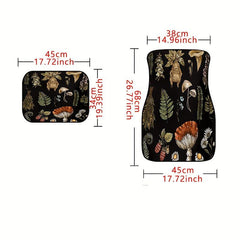 4pcs Hippie Mushroom Boho Car Mats, Perfect Gift for Daughter