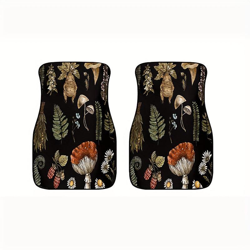 4pcs Hippie Mushroom Boho Car Mats, Perfect Gift for Daughter