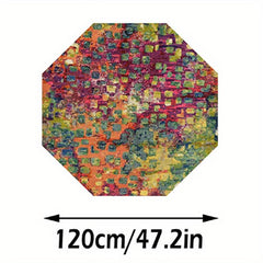 Vintage Boho Rug Synthetic Floor Mat Skidproof Blanket for Living Room Bedroom