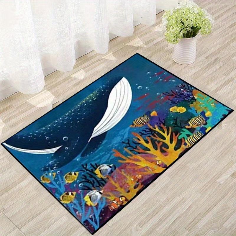 Dolphin Print Floor Mat Anti-slip Entrance Doormat