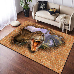 Dinosaur Pattern Rug Home Office Bedroom Living Room Carpet