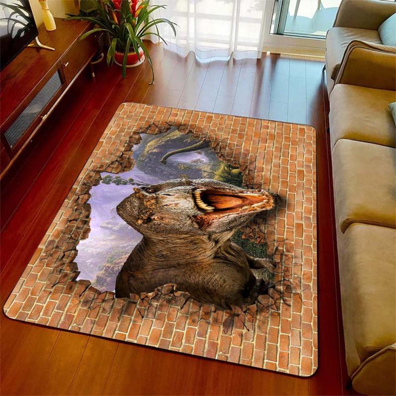 Dinosaur Pattern Rug Home Office Bedroom Living Room Carpet
