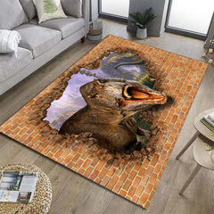Dinosaur Pattern Rug Home Office Bedroom Living Room Carpet