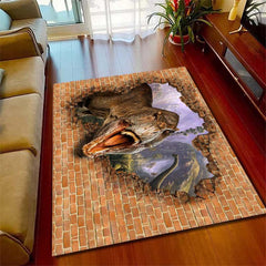 Dinosaur Pattern Rug Home Office Bedroom Living Room Carpet