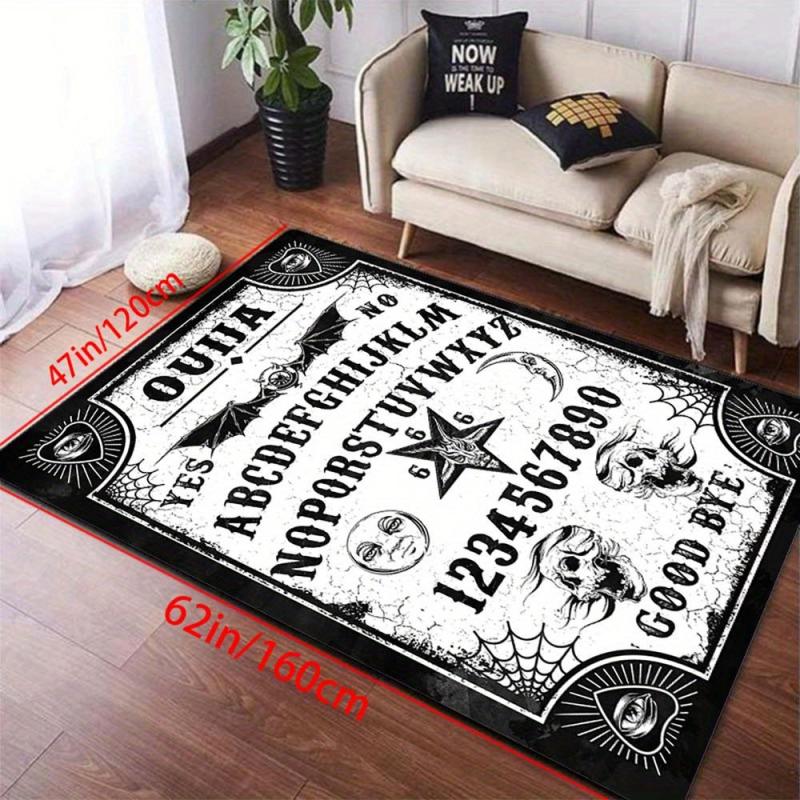 Halloween Gothic Rug Vintage Pattern Soft Washable Area Rug Non Slip Durable