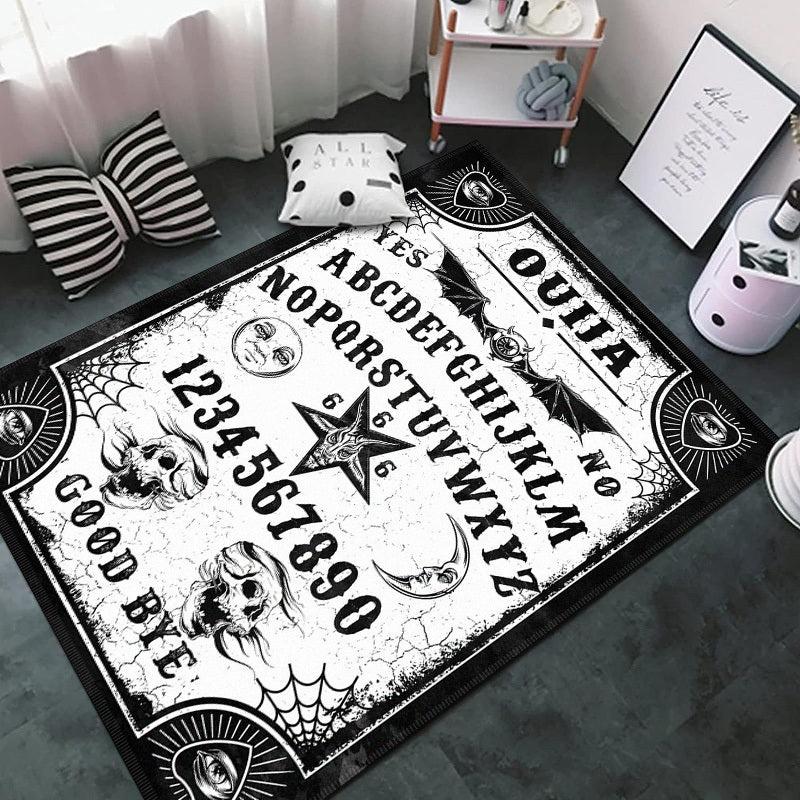 Satanic Pentagram Pattern Rug Sun And Moon Floor Mat