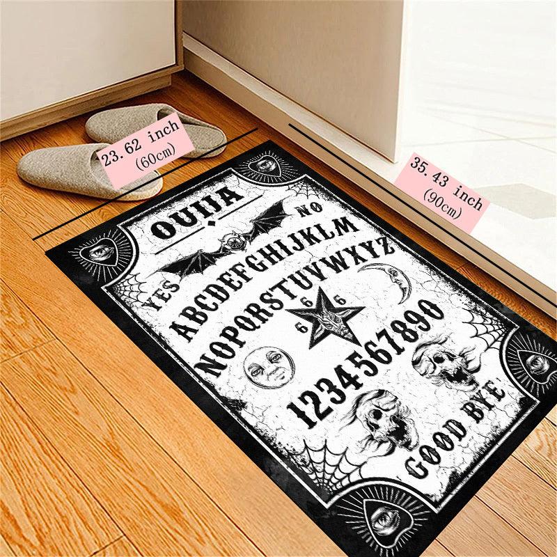 Satanic Pentagram Pattern Rug Sun And Moon Floor Mat