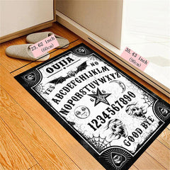 Satanic Pentagram Pattern Rug Sun And Moon Floor Mat