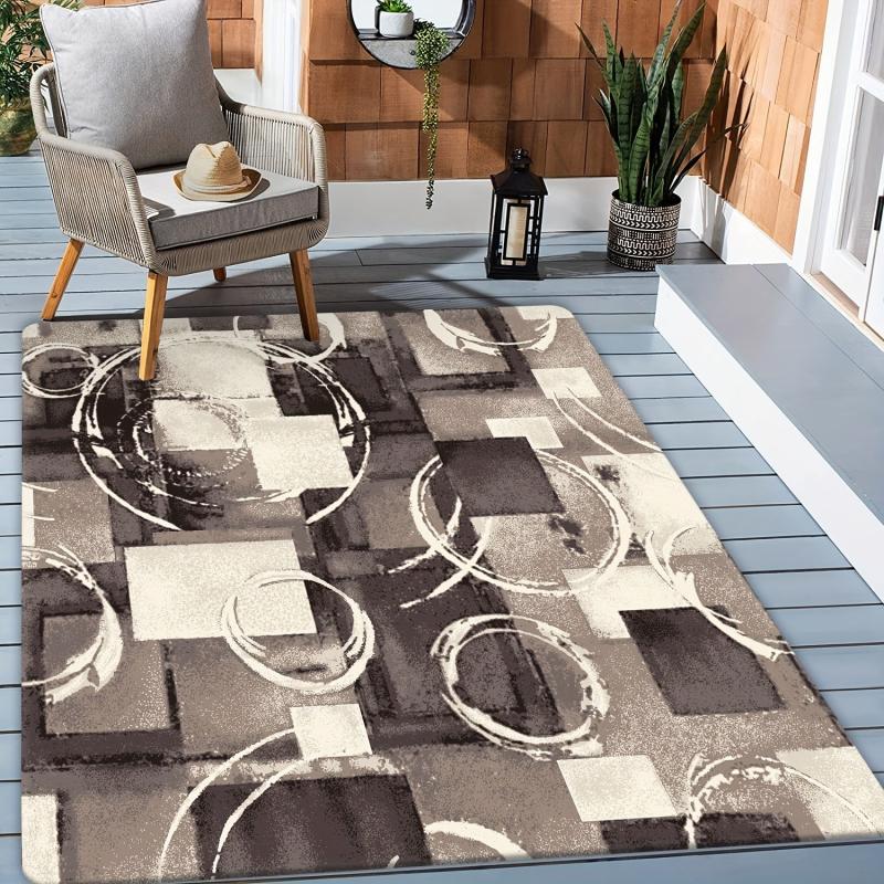 Soft Non Slip Geometric Area Rug Living Room Bedroom Game Room Decor
