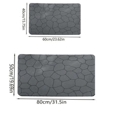 Geometric Pattern Bath Rug Non-Slip Absorbent Mat