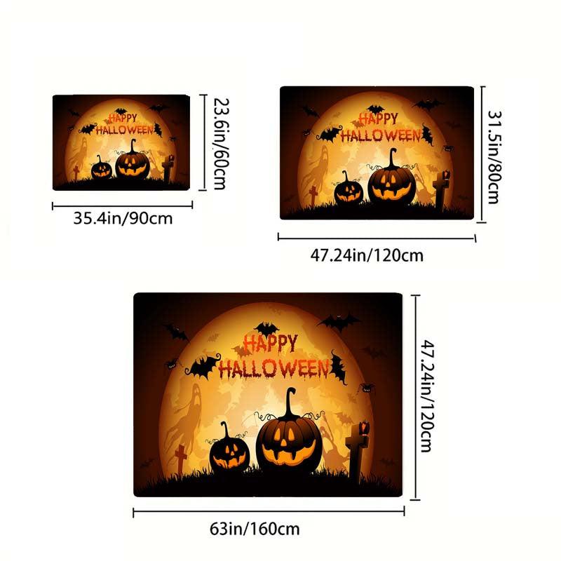 Halloween Pumpkin Area Rug Living Room Decorative Mat