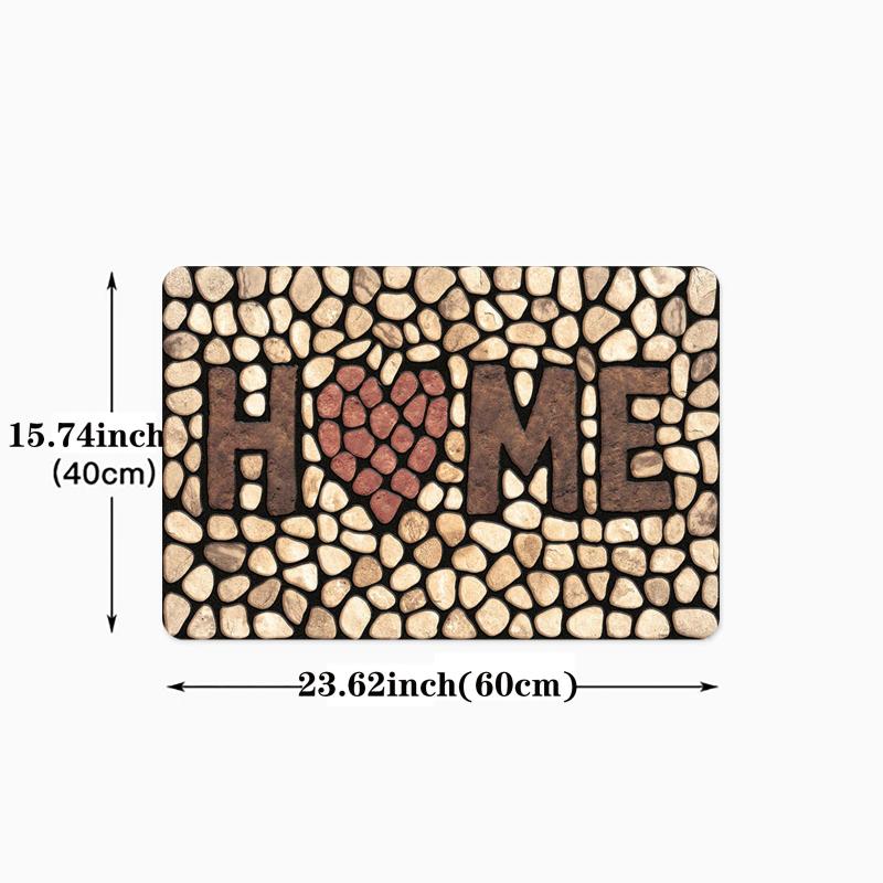 Soft Cobblestone Kitchen Mat Anti-fatigue Polyester Carpet