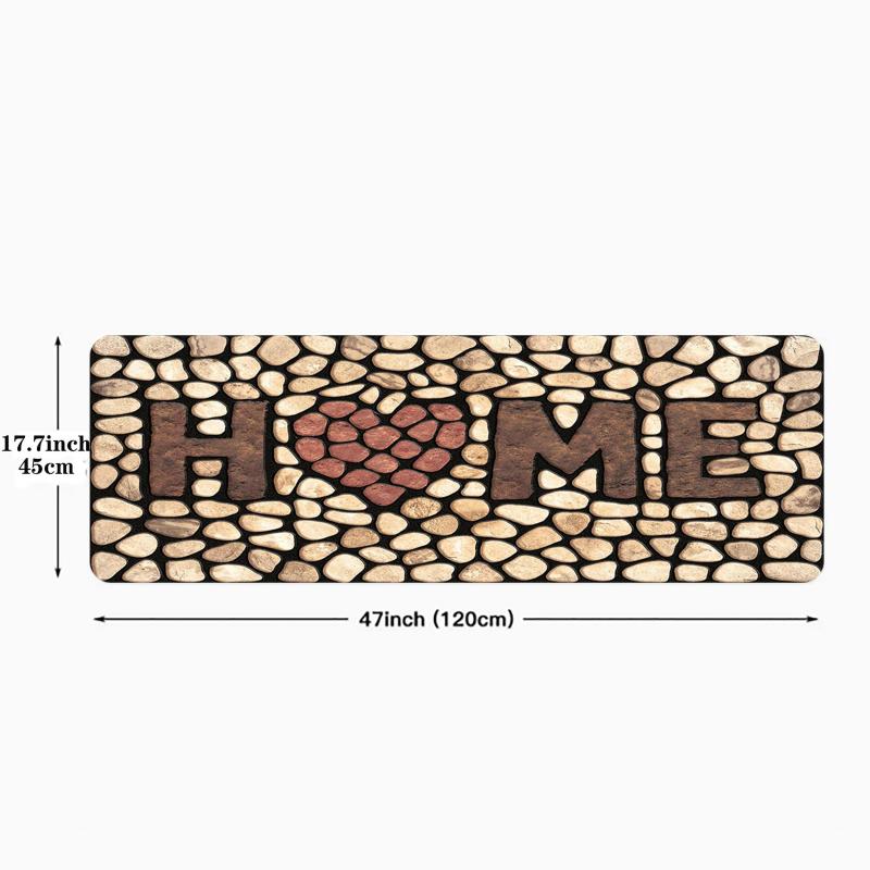 Soft Cobblestone Kitchen Mat Anti-fatigue Polyester Carpet
