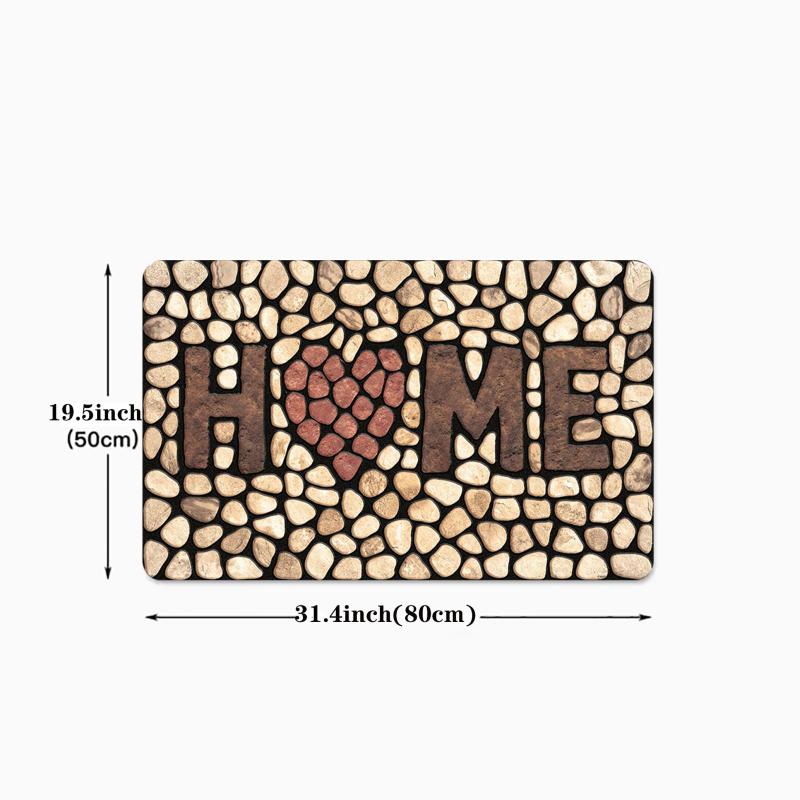 Soft Cobblestone Kitchen Mat Anti-fatigue Polyester Carpet