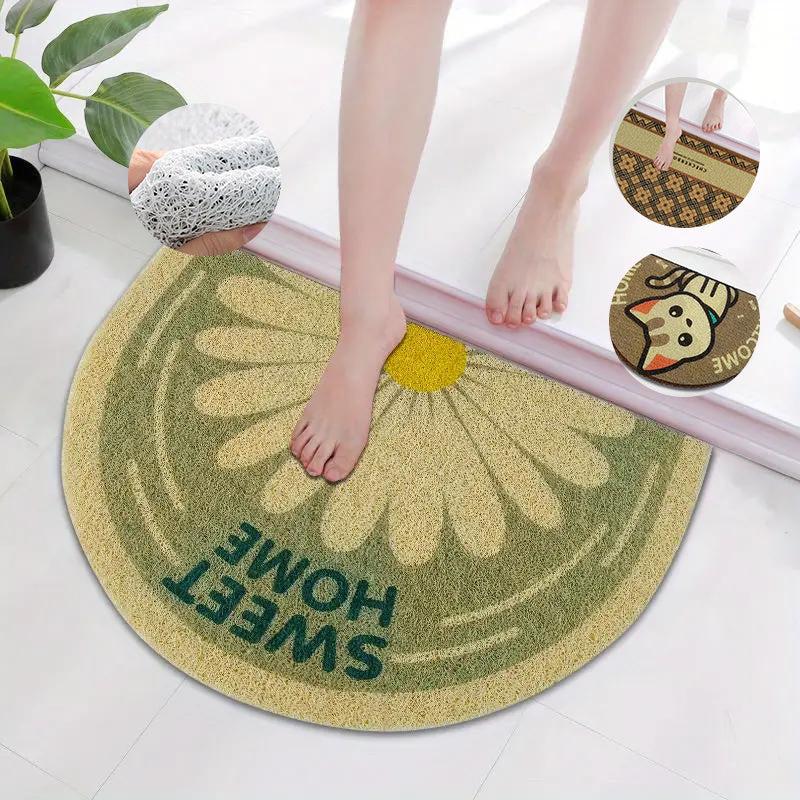 Floral Absorbent Bath Rugs Entrance Door Carpet Waterproof Doormat