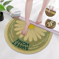 Floral Absorbent Bath Rugs Entrance Door Carpet Waterproof Doormat