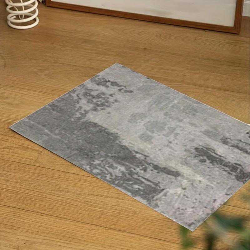 Modern Abstract Cashmere Area Rug 47x62 Anti Slip TPR Base Gray Pattern