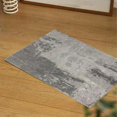 Modern Abstract Cashmere Area Rug 47x62 Anti Slip TPR Base Gray Pattern