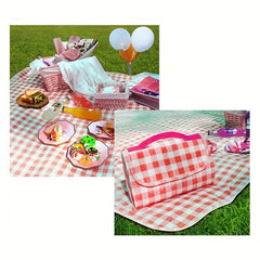 Waterproof Picnic Blanket Sand Proof Handy Portable Large Mat Red