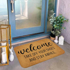 Thickened Retro English Letter Floor Mat Non-slip Outdoor Porch Carpet