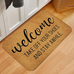 Thickened Retro English Letter Floor Mat Non-slip Outdoor Porch Carpet