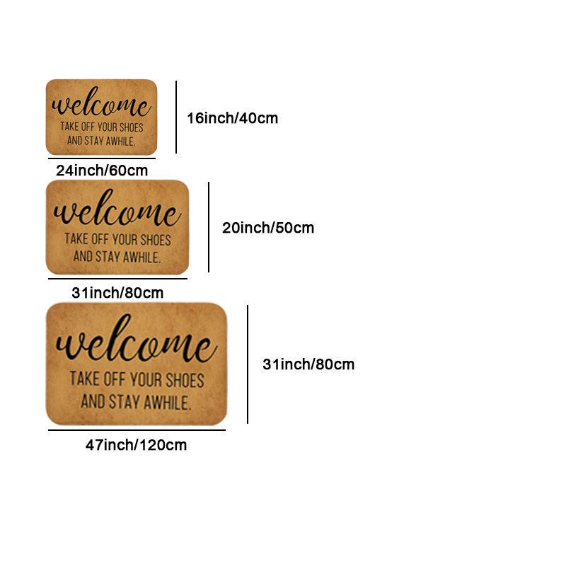 Thickened Retro English Letter Floor Mat Non-slip Outdoor Porch Carpet