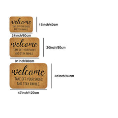 Thickened Retro English Letter Floor Mat Non-slip Outdoor Porch Carpet