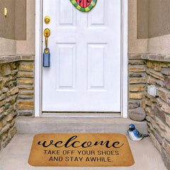 Thickened Retro English Letter Floor Mat Non-slip Outdoor Porch Carpet