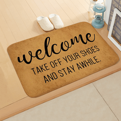 Thickened Retro English Letter Floor Mat Non-slip Outdoor Porch Carpet