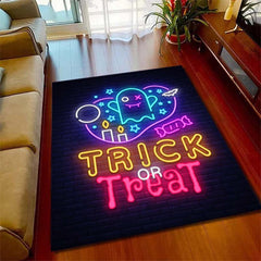 Colourful Trick Or Treat Ghost Kitchen Rug Non-slip Waterproof Floor Mat