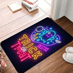 Colourful Trick Or Treat Ghost Kitchen Rug Non-slip Waterproof Floor Mat