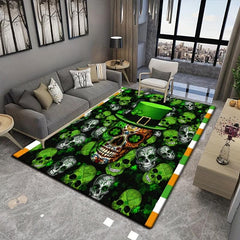 Gothic Horror Skull Area Rug Soft Comfortable Floor Mat Anti-fatigue Halloween
