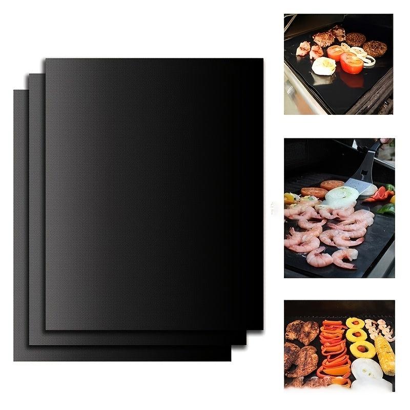 Outdoor BBQ Firewood Grill Mat - Heat Resistant Fiberglass Teflon Mat