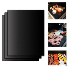 Outdoor BBQ Firewood Grill Mat - Heat Resistant Fiberglass Teflon Mat