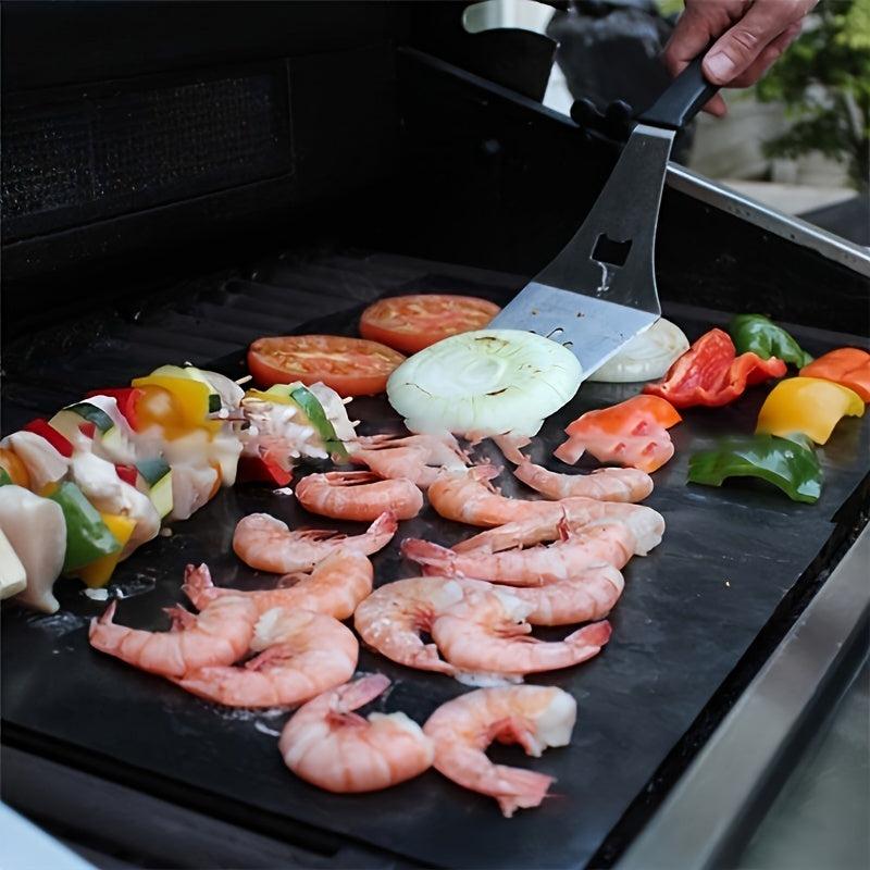Outdoor BBQ Firewood Grill Mat - Heat Resistant Fiberglass Teflon Mat