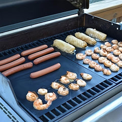 Outdoor BBQ Firewood Grill Mat - Heat Resistant Fiberglass Teflon Mat