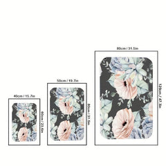 Non-Slip Soft Floral Area Rug Anti-Fatigue Shaggy Floor Carpet