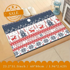 Washable Christmas Runner Carpet Non Slip for Corridors Living Rooms Kitchens