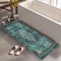 Boho Bathroom Mat Soft Velvet Bath Rug Shower Carpet Home Decor