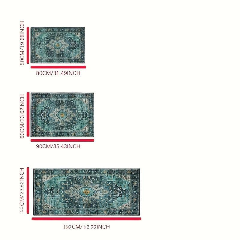 Boho Bathroom Mat Soft Velvet Bath Rug Shower Carpet Home Decor