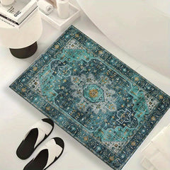 Boho Bathroom Mat Soft Velvet Bath Rug Shower Carpet Home Decor