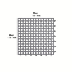 Non Slip Shower Stall Mat with Drain Holes - Durable Plastic Carpet