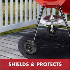 Round Fire Pit Mat Heat Resistant BBQ Gas Grill Protective Mat