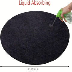 Round Fire Pit Mat Heat Resistant BBQ Gas Grill Protective Mat