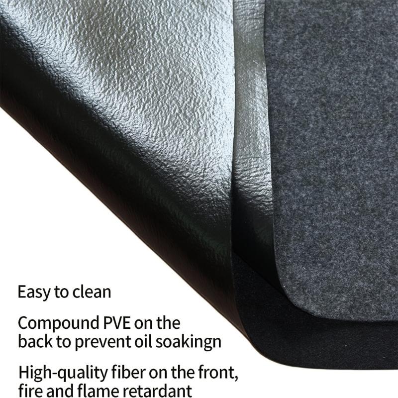 Round Fire Pit Mat Heat Resistant BBQ Gas Grill Protective Mat