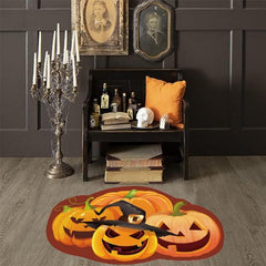 Pumpkin Rug Halloween Entrance Door Mat Modern Living Room Rug