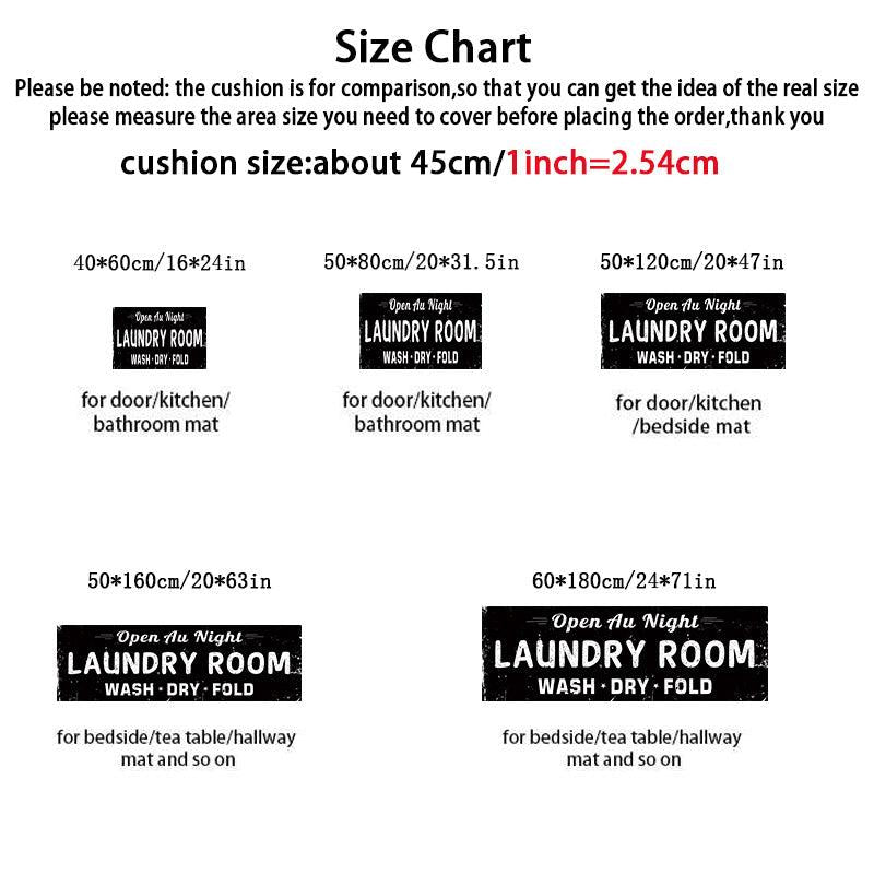 Laundry Room Floor Mat Soft Non Slip Bath Rug Washable Area Rug Door Carpet