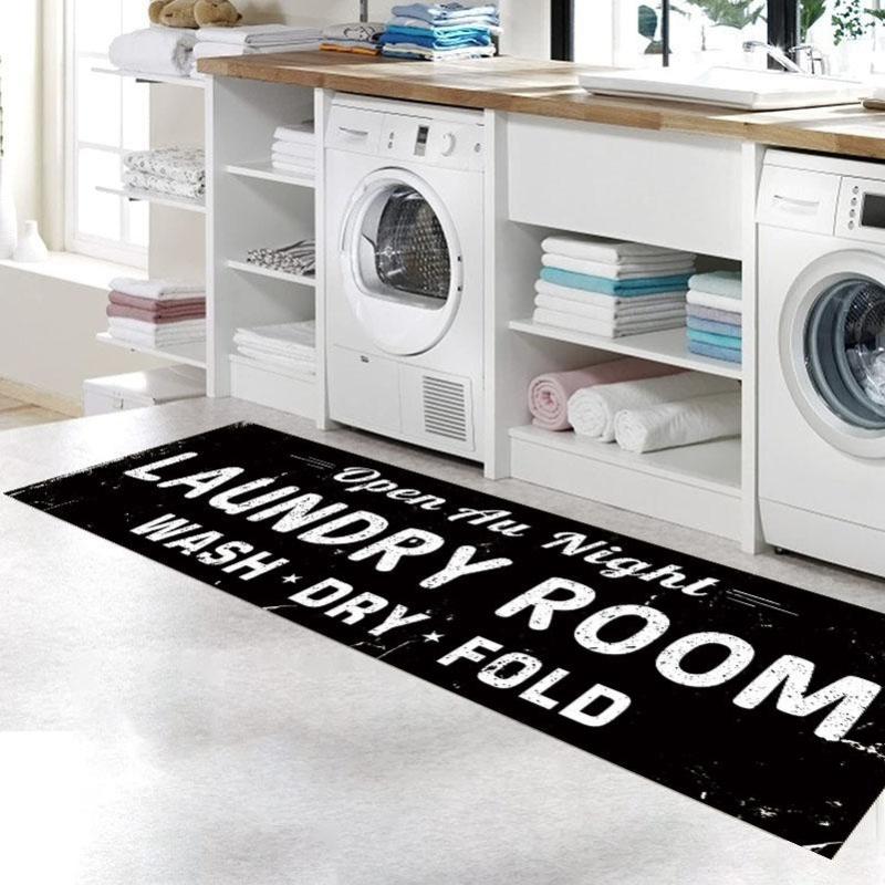 Laundry Room Floor Mat Soft Non Slip Bath Rug Washable Area Rug Door Carpet