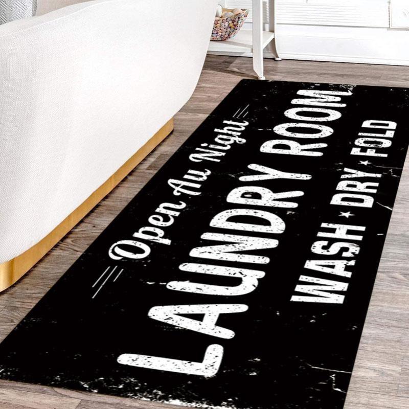Laundry Room Floor Mat Soft Non Slip Bath Rug Washable Area Rug Door Carpet