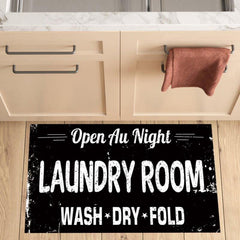 Laundry Room Floor Mat Soft Non Slip Bath Rug Washable Area Rug Door Carpet